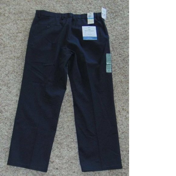 Mens Dockers D2 Pants 36x29 Black Checked Stretch Flat Front Creased Khaki Dress - Picture 4 of 5